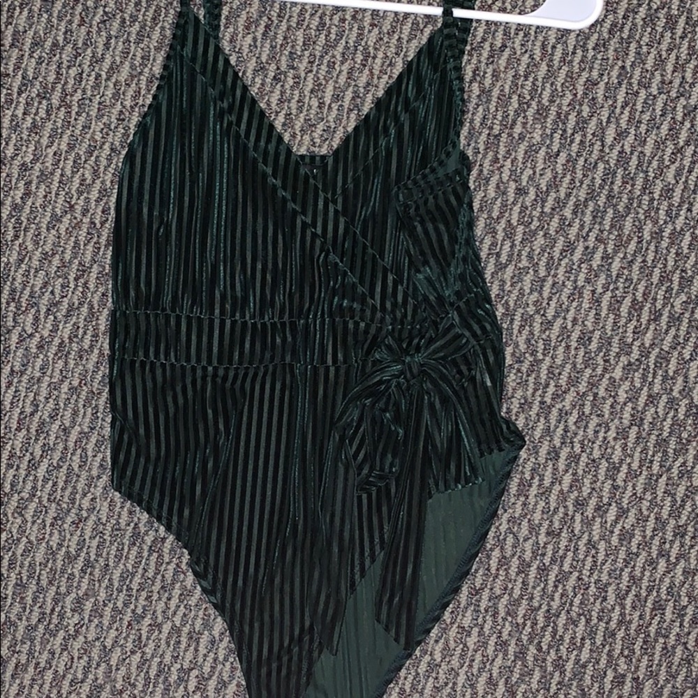 Velvet rubbed bodysuit